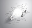 © kromkrathog - Light bulb with drawing business success strategy plan idea