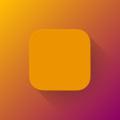 Poster - Orange Abstract App Icon Blank Template
