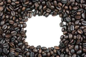 Frame roasted coffee beans