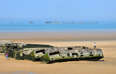 Wall Mural - France, city of Arromanches in Normandie