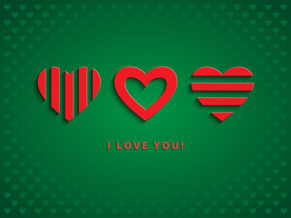 Poster - Three Red Hearts