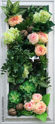 Obraz w ramie flowers mixed bouquet for background