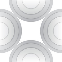 Aufkleber - Abstract grey paper circles vector background