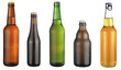 set of beer bottles
