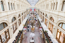 Interior Of Gum Department Store In Moscow, Russia