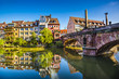 Nuremberg, Germany Old City at Pegnitz River