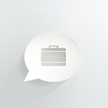 Suitcase Speech Bubble Sign