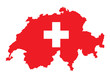 flag and map of Switzerland