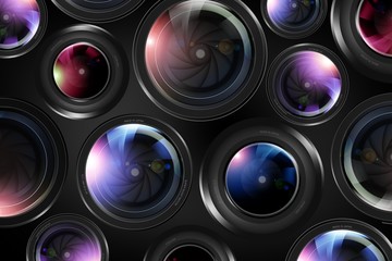 Camera Lenses Background