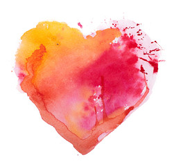 Wall Mural - watercolor heart. concept - love, relationship, art, painting