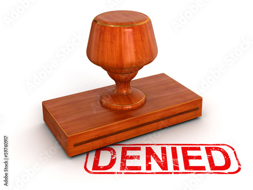 Fotografía Rubber Stamp Denied (clipping path included)