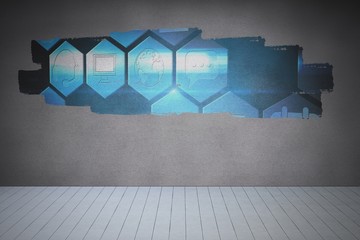 Poster - Display on wall showing technology interface