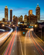 Atlanta downtown skyline during twilight blue hour
