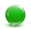 Green glassy ball