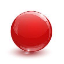 Red Glassy Ball