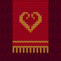 Poster - Color Knitted Wool Heart