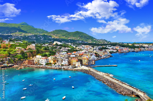 Nowoczesny obraz na płótnie Piękna wyspa Ischia, Włochy
