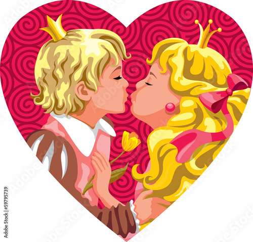 Plissee mit Motiv - kissing in heart (von saninayaroslava)