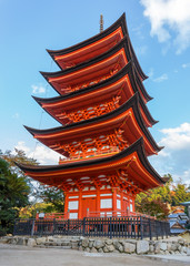 Sticker - Five-storied Pagoda at Toyokuni Shrine in Miyajima