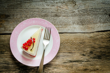 Canvas Print - Cheesecake with redcurrant