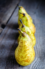 Canvas Print - Yellow pears in a row