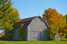 Barn With Autumn Foliage