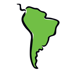 abstract map of south america