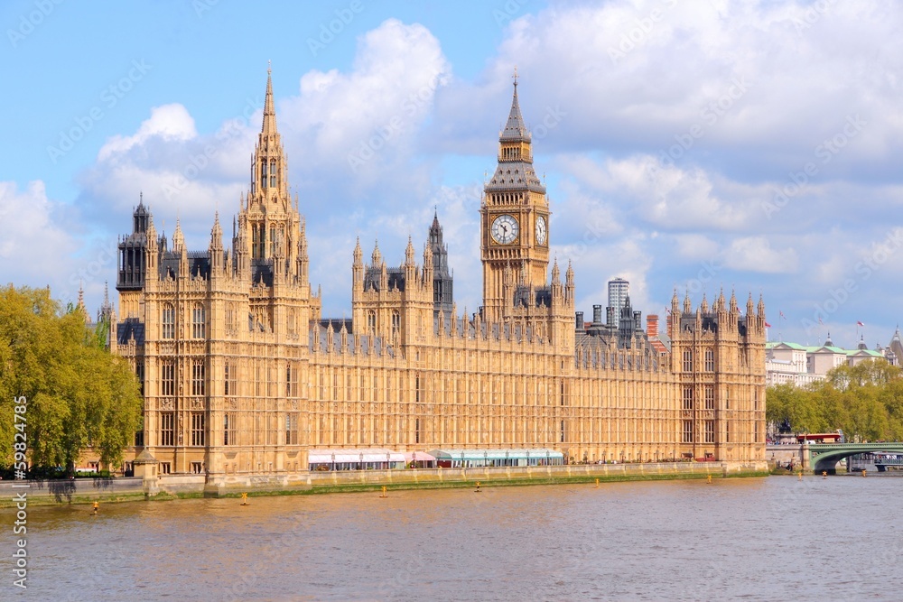 Palace of Westminster, London, UK - obrazy, fototapety, plakaty 