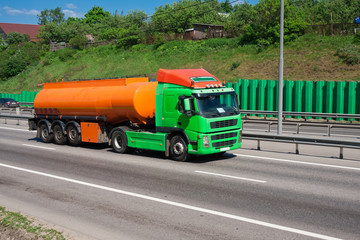 Truck on highway