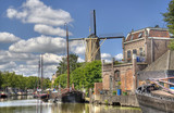Fototapeta  - Windmill in Gouda, Holland