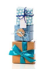 Wall Mural - Stack of handcraft gift boxes