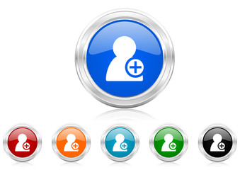 Poster - add icon vector set