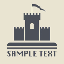 Castle Icon Or Sign, Vector Illustration