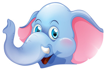 Sticker - A blue elephant