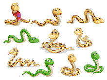A group of voluptous snakes