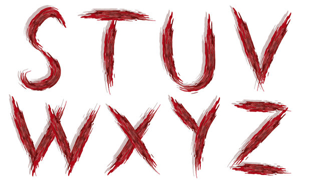Alphabet - bloody letters