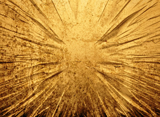 Cracked gold grunge background