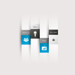 Fototapete - modern design minimal style infographics template line.