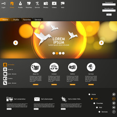 Wall Mural - Modern Website Template /Vector/