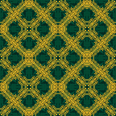 Sticker - Seamless yellow and green pattern in arabic or muslim style