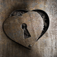 Metal Heart With Keyhole
