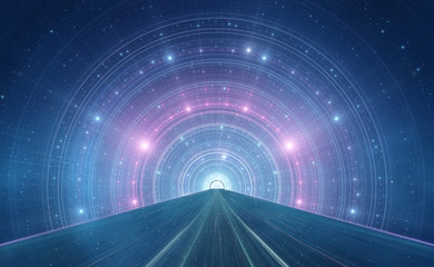 Wall Mural - time and space travel concept abstract background