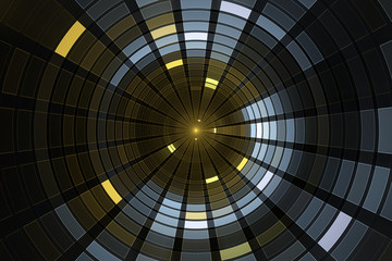 Wall Mural - abstract circular science fiction futuristic background