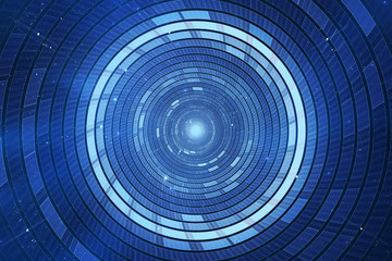 Wall Mural - abstract circular science fiction futuristic background