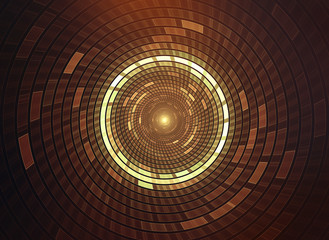 Wall Mural - abstract circular science fiction futuristic background