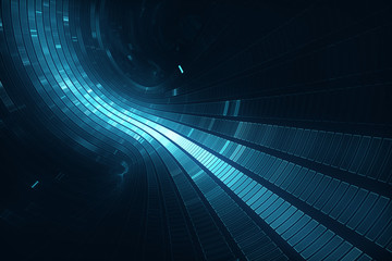 Wall Mural - 3d abstract futuristic background - space travel - teleport