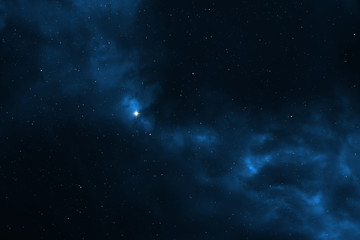 Wall Mural - night sky - universe filled with stars, nebula and galaxy