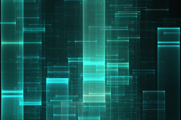 Wall Mural - abstract data stream matrix like background