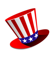 Sticker - Patriotic American top hat