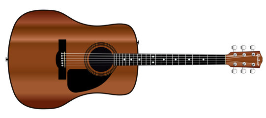 Poster - Acoustic Guitar Cutout